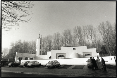400870 Gezicht op de Moskee Sayidina Ibrahim (Attleeplantsoen 37) te Utrecht.